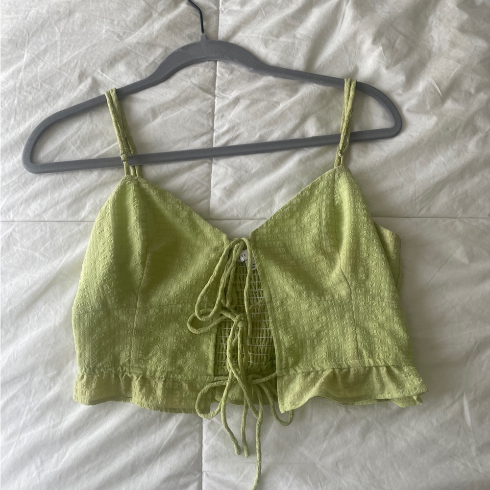 Green Tie Top